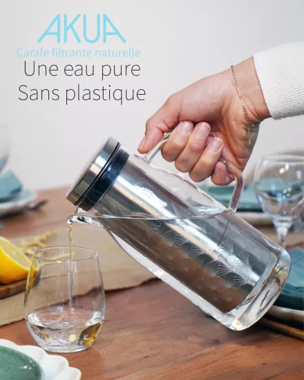 Carafe filtrante 1,2 L sans plastique