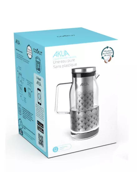 Carafe filtrante 1,2 L sans plastique